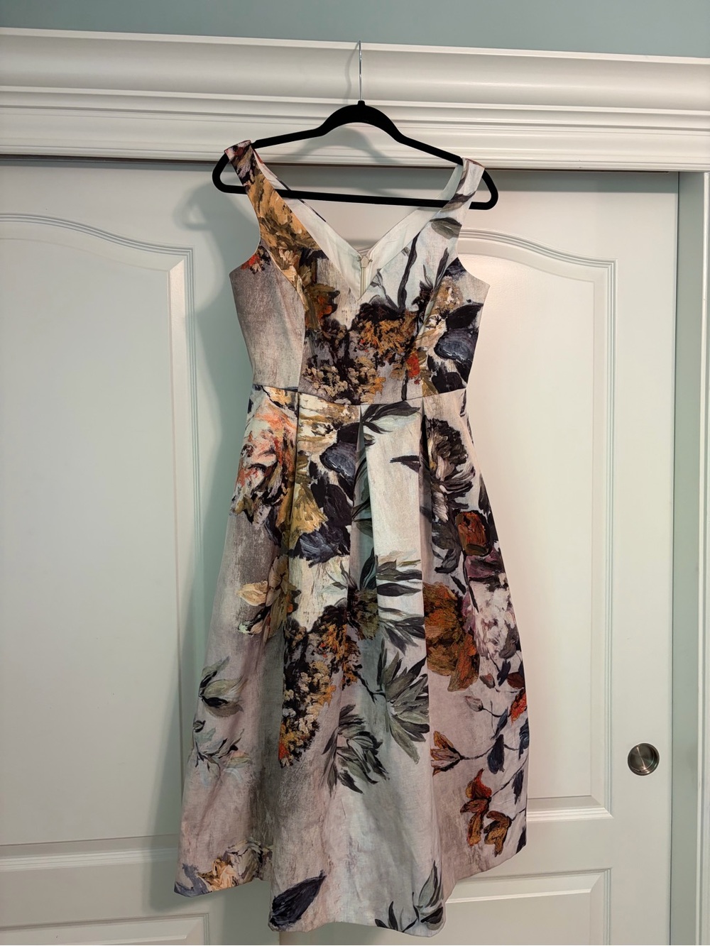Floral V-Neck A-Line Dress Vintage Style Asos